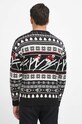 Odzież Sweter męski z motywem świątecznym kolor czarny RW23.SWMA51 czarny