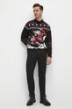 Sweter męski z motywem świątecznym kolor czarny RW23.SWMA53 czarny RW23