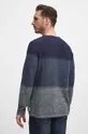 Sweter bawełniany męski melanżowy kolor granatowy 100 % Bawełna