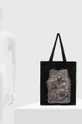 Bavlnená taška dámska z kolekcie The Witcher x Medicine čierna farba