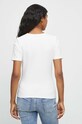Odzież T-shirt bawełniany damski gładki z domieszką elastanu kolor beżowy RW23.TSD021 beżowy