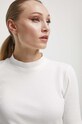T-shirt damski prążkowany kolor beżowy beżowy RW23.TSD071