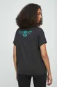 T-shirt bawełniany damski z nadrukiem kolor szary 100 % Bawełna