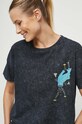 T-shirt bawełniany damski z nadrukiem kolor szary RW23.TSD116 szary