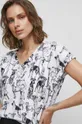 T-shirt bawełniany damski z kolekcji na Dzień Psa kolor biały Damski