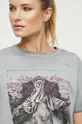 T-shirt bawełniany damski z kolekcji Zamkowe Legendy kolor szary Damski
