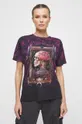 T-shirt bawełniany damski z kolekcji Zamkowe Legendy kolor fioletowy fioletowy