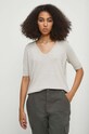 T-shirt damski gładki kolor beżowy RW23.TSD301 beżowy RW23