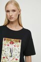 T-shirt bawełniany damski - Kolekcja jubileuszowa. 2023 Rok Wisławy Szymborskiej x Medicine, kolor czarny RW23.TSD353 czarny