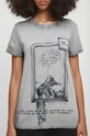 T-shirt bawełniany damski - Kolekcja jubileuszowa. 2023 Rok Wisławy Szymborskiej x Medicine, kolor szary szary RW23.TSD358