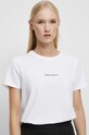 T-shirt bawełniany damski z domieszką elastanu - Kolekcja jubileuszowa. 2023 Rok Wisławy Szymborskiej x Medicine, kolor biały RW23.TSD359 biały