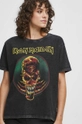 szary T-shirt bawełniany damski Iron Maiden kolor szary