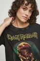 T-shirt bawełniany damski Iron Maiden kolor szary RW23.TSD551 szary