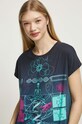 T-shirt bawełniany damski z kolekcji Science kolor szary RW23.TSD603 szary