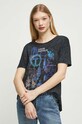 T-shirt bawełniany damski z kolekcji Science kolor szary RW23.TSD604 szary RW23