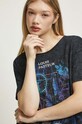 T-shirt bawełniany damski z kolekcji Science kolor szary RW23.TSD604 szary