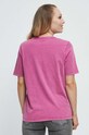 T-shirt bawełniany damski z kolekcji Science kolor różowy różowy RW23.TSD605