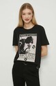 T-shirt bawełniany damski z kolekcji Science kolor czarny RW23.TSD605 czarny RW23