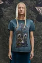 T-shirt bawełniany damski z kolekcji The Witcher x Medicine kolor turkusowy turkusowy