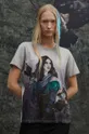 T-shirt bawełniany damski z kolekcji The Witcher x Medicine kolor szary szary