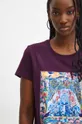 Bavlnené tričko dámsky z kolekcie Medicine x Veronika Blyzniuchenko fialová farba Dámsky