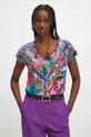 Bavlnené tričko dámsky z kolekcie Medicine x Veronika Blyzniuchenko viacfarebná