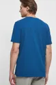 T-shirt bawełniany gładki z domieszką elastanu kolor turkusowy 95 % Bawełna, 5 % Elastan