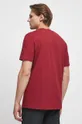T-shirt bawełniany gładki z domieszką elastanu kolor bordowy 95 % Bawełna, 5 % Elastan