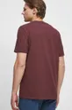 T-shirt bawełniany gładki z domieszką elastanu kolor brązowy 95 % Bawełna, 5 % Elastan