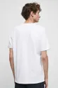 T-shirt bawełniany męskie gładki z domieszką elastanu kolor biały 98 % Bawełna, 2 % Elastan