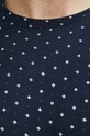 T-shirt bawełniany męski wzorzysty z domieszką elastanu kolor granatowy RW23.TSM060 granatowy