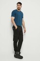 T-shirt bawełniany męski wzorzysty z domieszką elastanu kolor zielony RW23.TSM060 turkusowy RW23