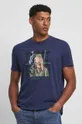 T-shirt bawełniany męski z kolekcji na Dzień Psa kolor granatowy granatowy