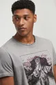 T-shirt bawełniany męski z kolekcji Zamkowe Legendy kolor szary Męski