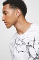 T-shirt bawełniany męski wzorzysty kolor biały biały RW23.TSM204
