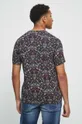 T-shirt bawełniany męski wzorzysty z domieszką elastanu kolor granatowy 95 % Bawełna, 5 % Elastan