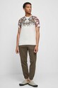 T-shirt bawełniany męski z nadrukiem kolor beżowy RW23.TSM303 beżowy RW23