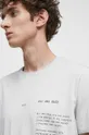 Bavlnené tričko pánske Jubilejná kolekcia Nadácia W. Szymborskej x Medicine šedá farba Pánsky