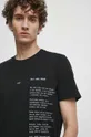 T-shirt bawełniany męski - Kolekcja jubileuszowa. 2023 Rok Wisławy Szymborskiej x Medicine, kolor czarny Męski