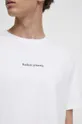 T-shirt bawełniany męski z domieszką elastanu - Kolekcja jubileuszowa. 2023 Rok Wisławy Szymborskiej x Medicine, kolor biały