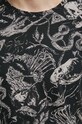 T-shirt bawełniany męski wzorzysty kolor czarny RW23.TSM403 czarny
