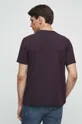 T-shirt bawełniany męski z domieszką elastanu kolor fioletowy 95 % Bawełna, 5 % Elastan