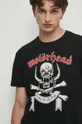 czarny T-shirt bawełniany męski Motörhead kolor czarny