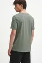 T-shirt bawełniany męski z nadrukiem z domieszką elastanu kolor zielony 95 % Bawełna, 5 % Elastan