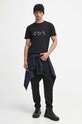 T-shirt bawełniany męski z nadrukiem kolor czarny RW23.TSM583 czarny RW23