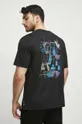 T-shirt bawełniany męski z kolekcji Science kolor czarny czarny
