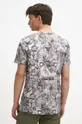 T-shirt bawełniany męski wzorzysty kolor beżowy 100 % Bawełna 
