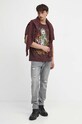 Odzież T-shirt bawełniany męski z kolekcji Bestiariusz kolor bordowy RW23.TSM854 bordowy