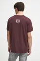 bordowy T-shirt bawełniany męski z kolekcji Bestiariusz kolor bordowy