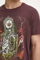 T-shirt bawełniany męski z kolekcji Bestiariusz kolor bordowy